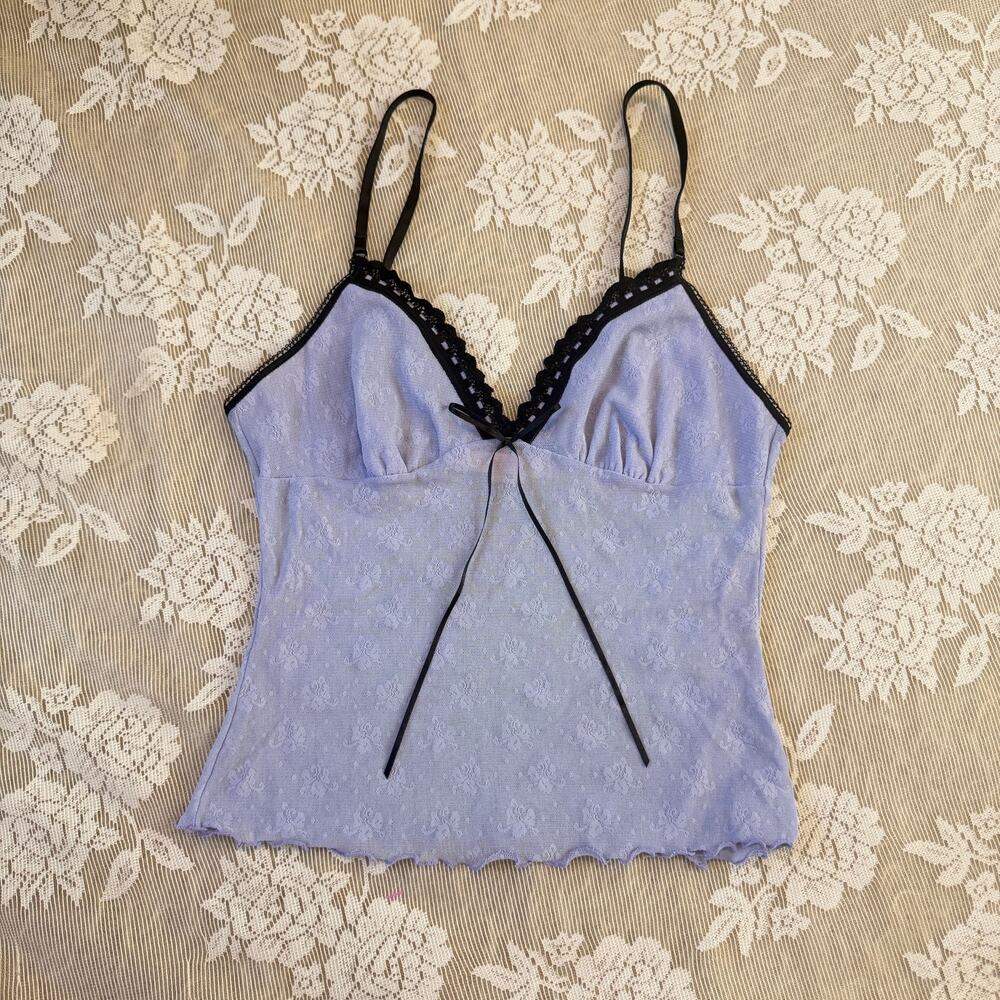 Vintage Victoria’s Secret Blue Lace Cami Top Size XS